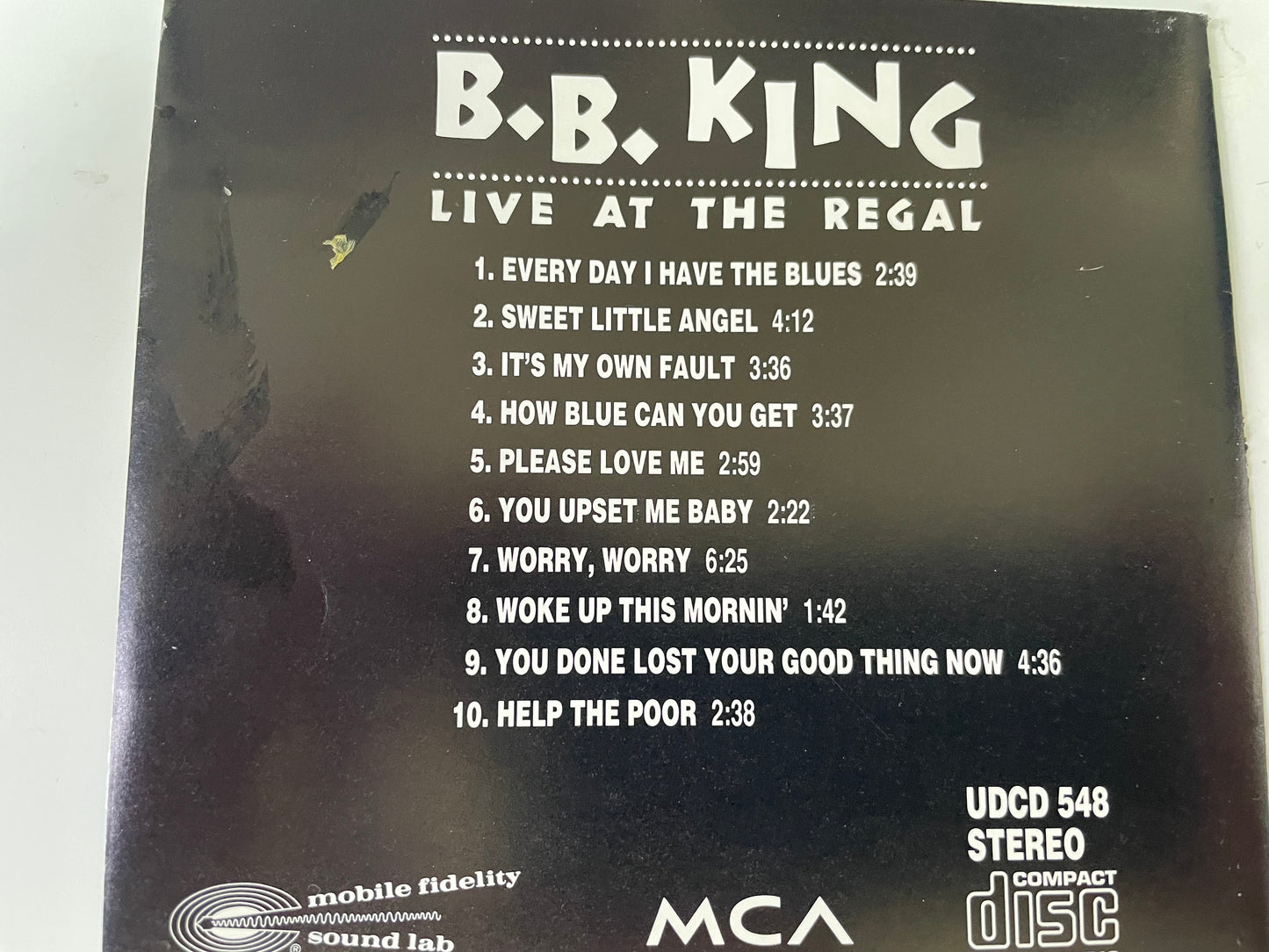 BB KING-"LIVE AT THE REGAL"-$7.99 + SHIPPING $5.00