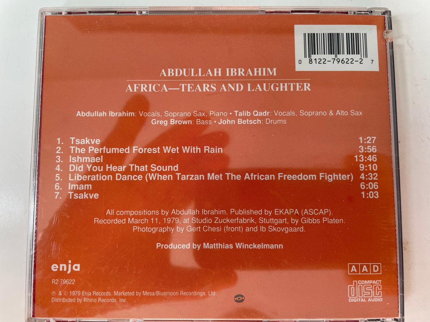 ABDULLAH IBRAHIM "AFRICA-TEARS AND LAUGHTER" $4.99 + SHIPPING $5.00