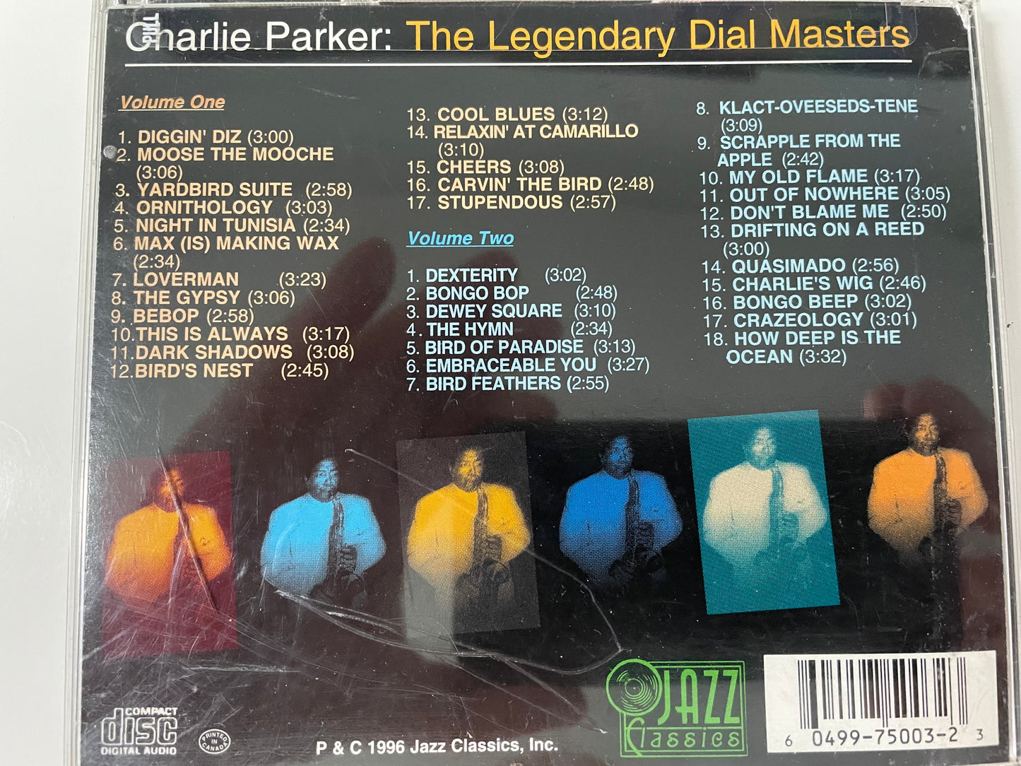 CHARLIE PARKER "THE LEGENDARY DIAL MASTERS-VOL.1&2 $19.99 +SHIPPING $5.00