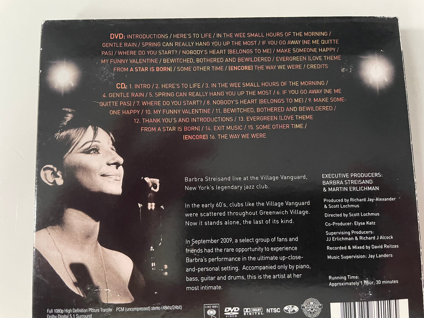 BARBRA STREISAND -"ONE NIGHT ONLY"(2CD's)-$17.99 +SHIPPING $5.00