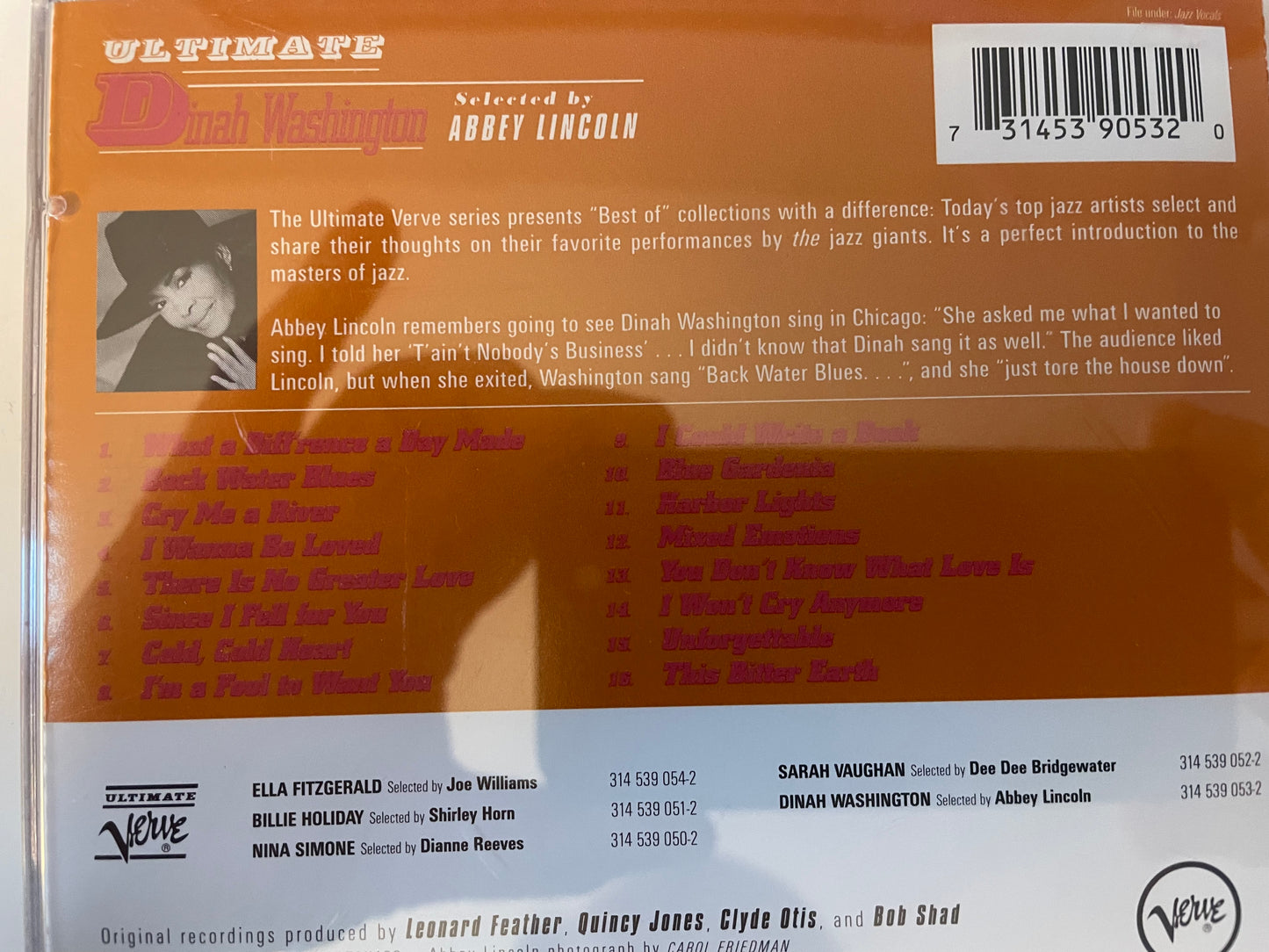 DINAH WASHINGTON "ULTIMATE"-$8.99 +SHIPPING $5.00