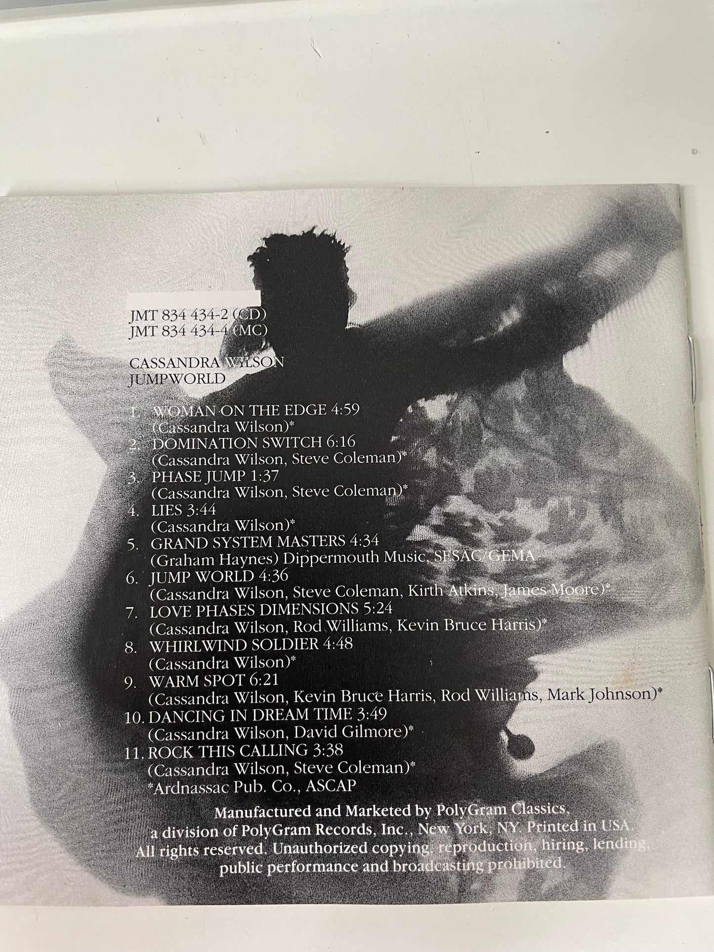 CASSANDRA WILSON "JUMPWORLD"-$12.99 + SHIPPING $5.00