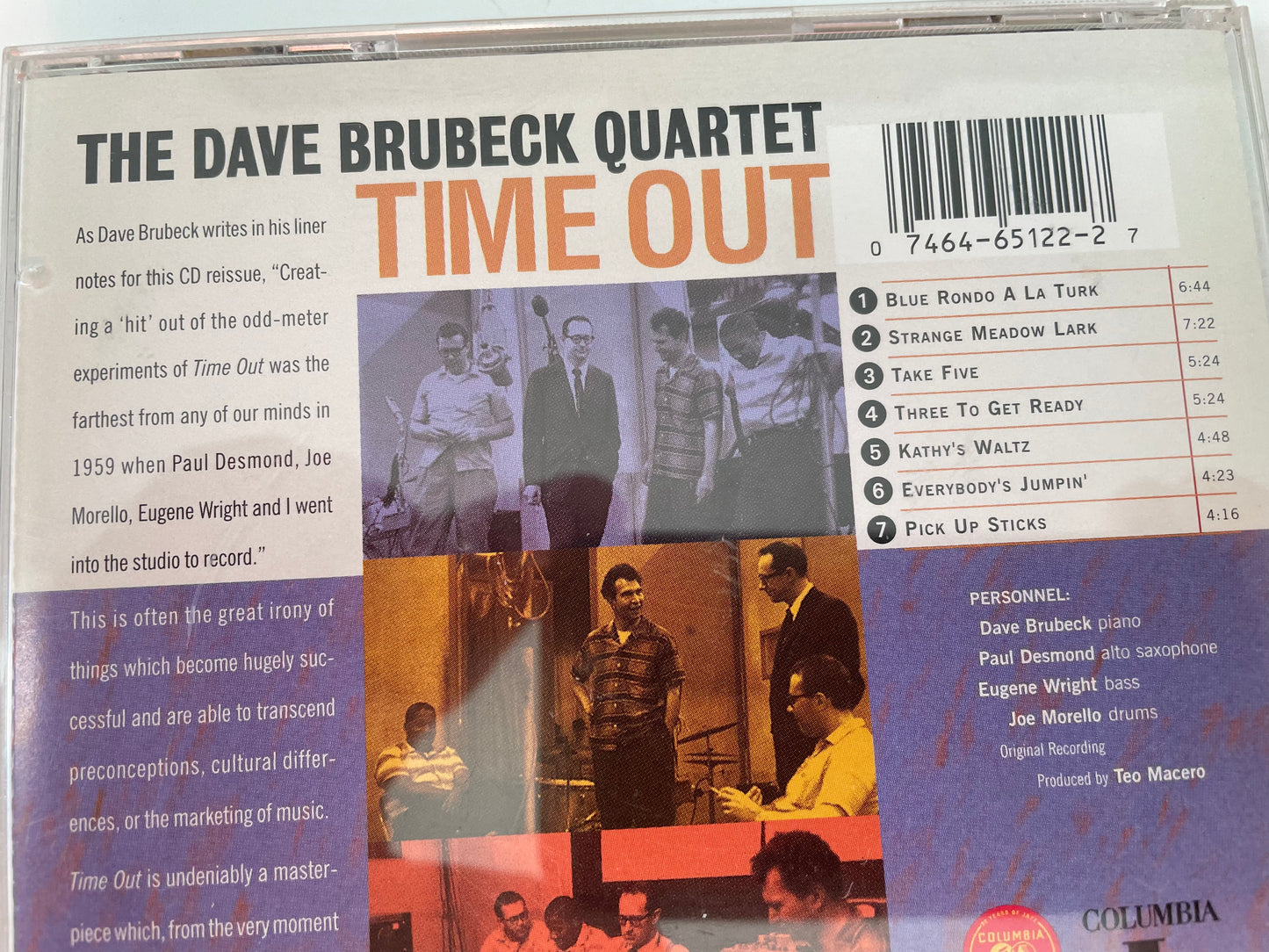 DAVE BRUBECK"TIME OUT"-$7.99 + SHIPPING $5.00