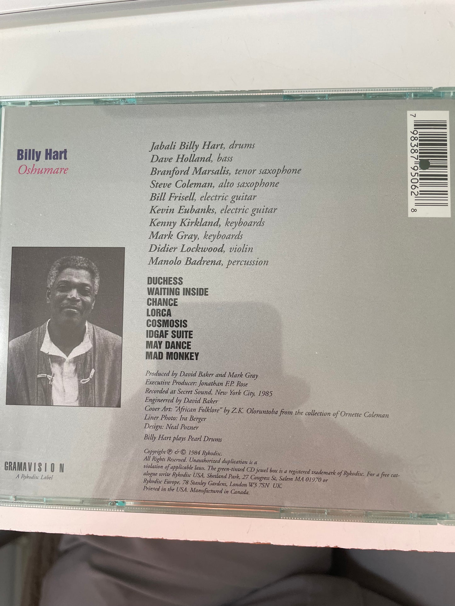BILLY HART "OSHUMARE"-$9.99 + SHIPPING $5.00