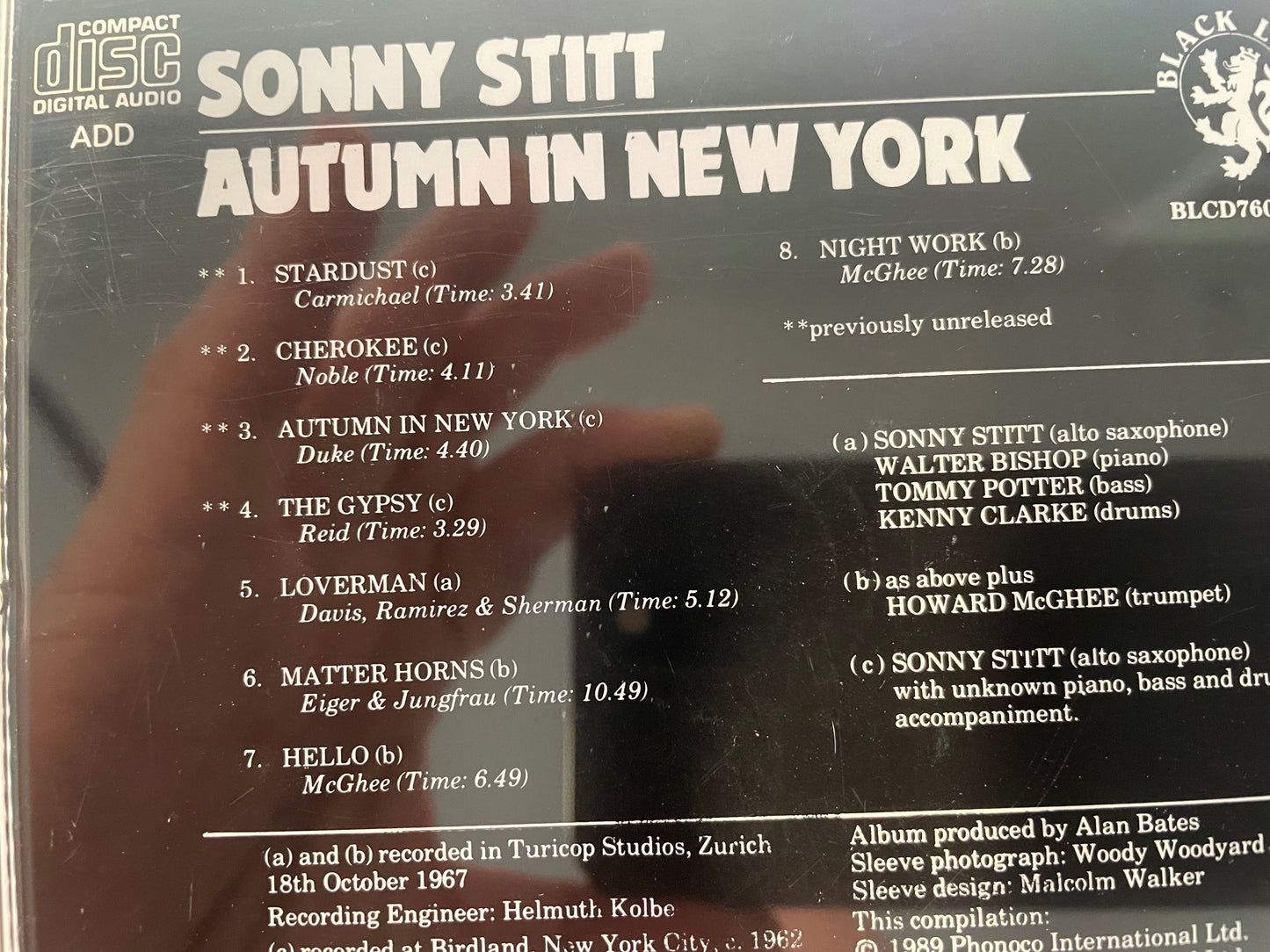 SONNY STITT "AUTUMN IN NEW YORK"-$4.99 +SHIPPING $5.00