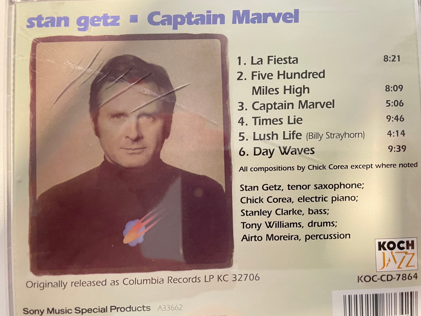 STAN GETZ "CAPTAIN MARVEL"-$24.99 +SHIPPING $5.00