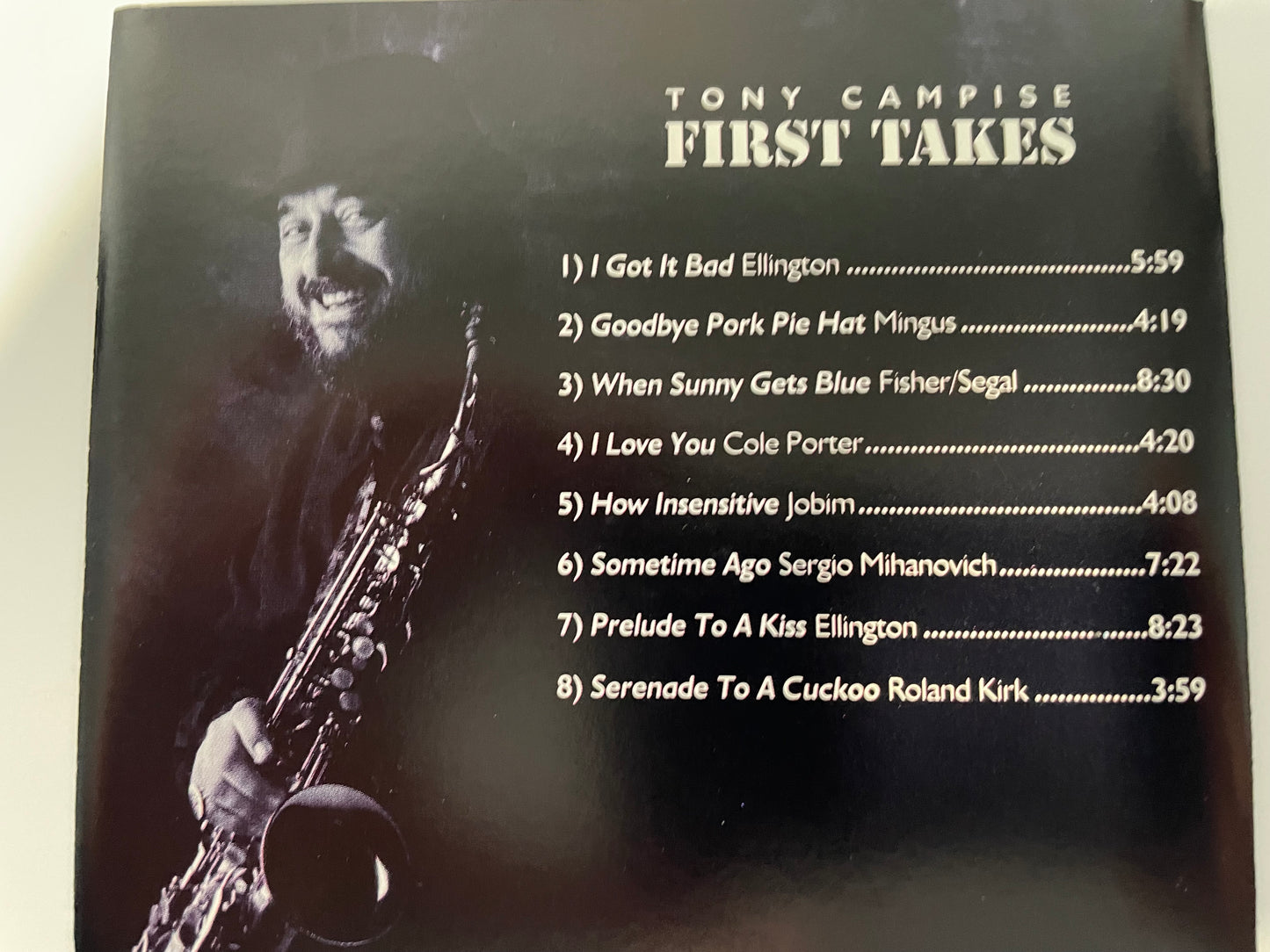 TONY CAMPISE "FIRST TAKES-$8.99 +SHIPPING $5.00