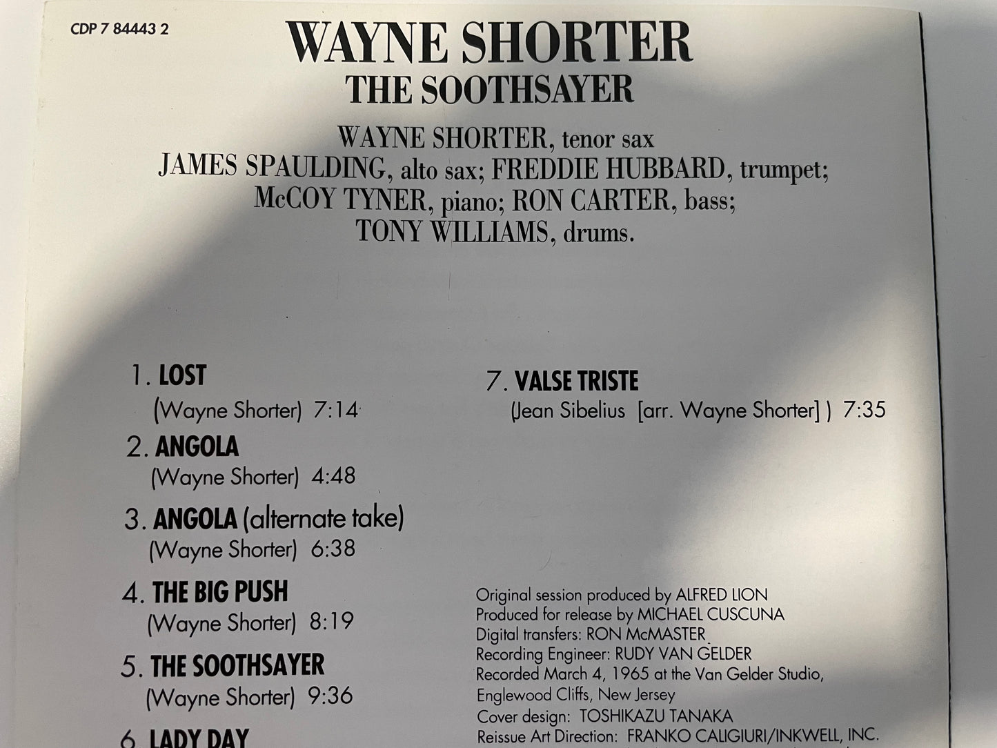 WAYNE SHORTER "THE SOOTHSAYER-$25.99 +SHIPPING $5.00