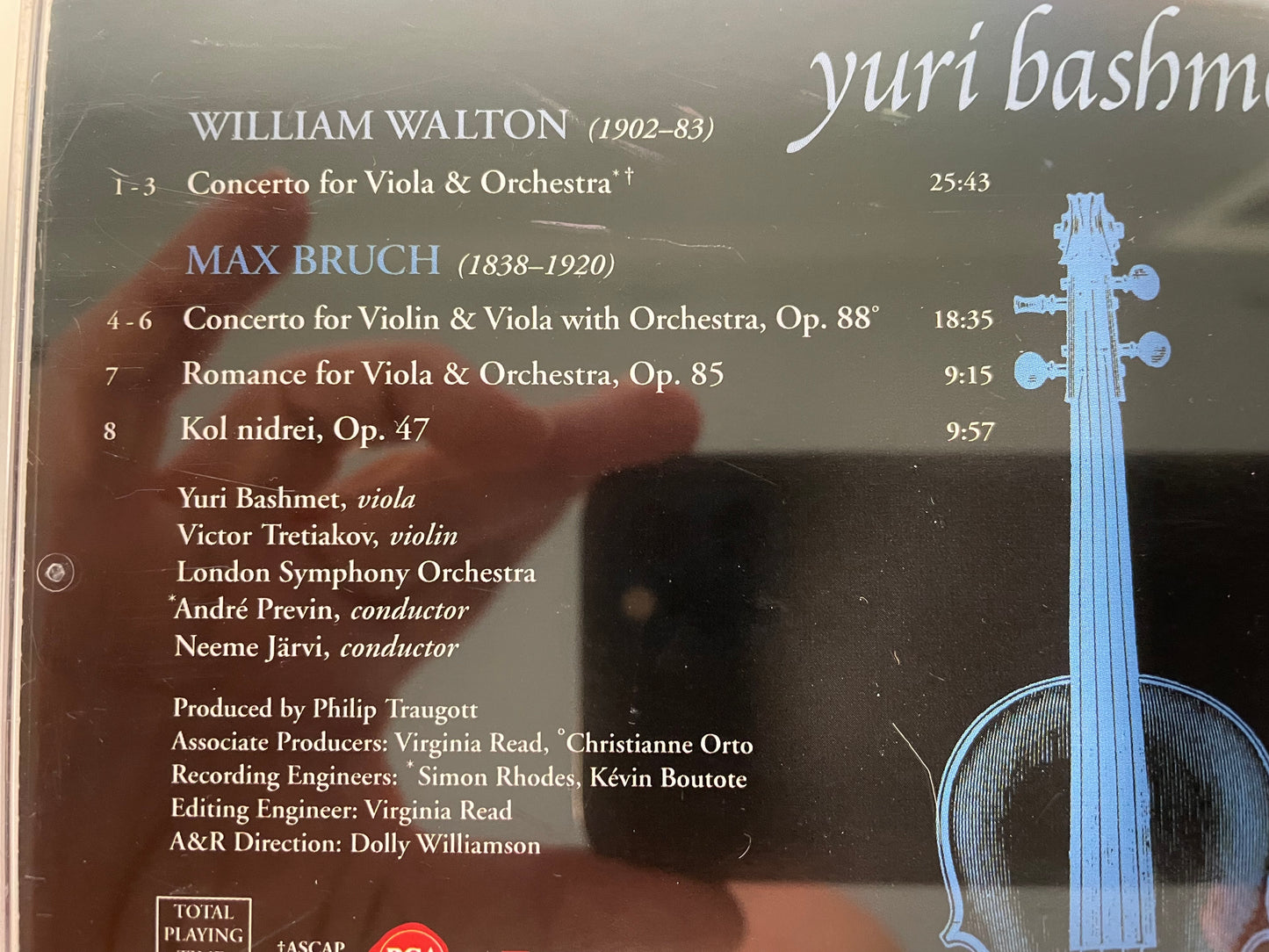 YURI BASHMET "BUCH/WALTON "VIOLA CLNCERTO"-$14.99 +SHIPPING $5.00