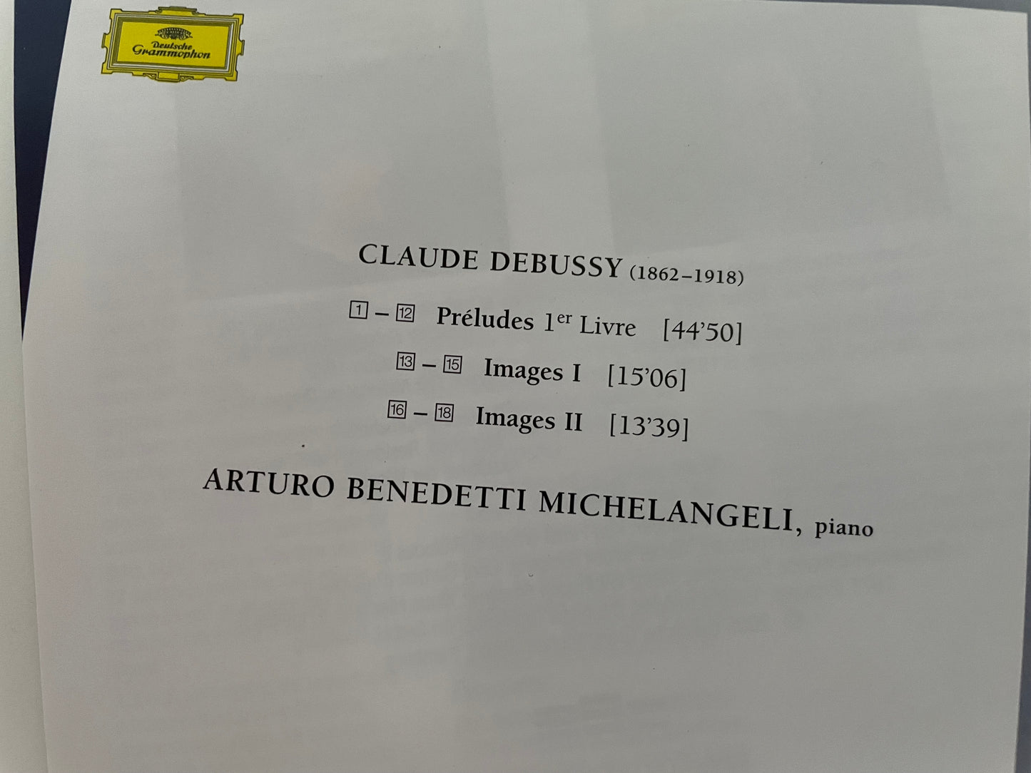 AUTURO BENEDETTI MICHELANGELI "CLAUD DEBUSSY"-$5.99 +SHIPPING $5.00