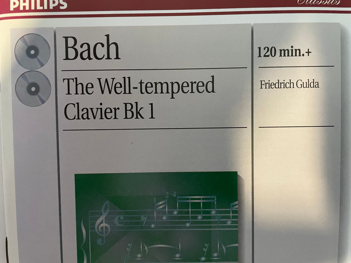 BACH/"THE WELL-TEMPERED CLAVIER BK 1"-2 CDS-$17.99+SHIPPING $5.00