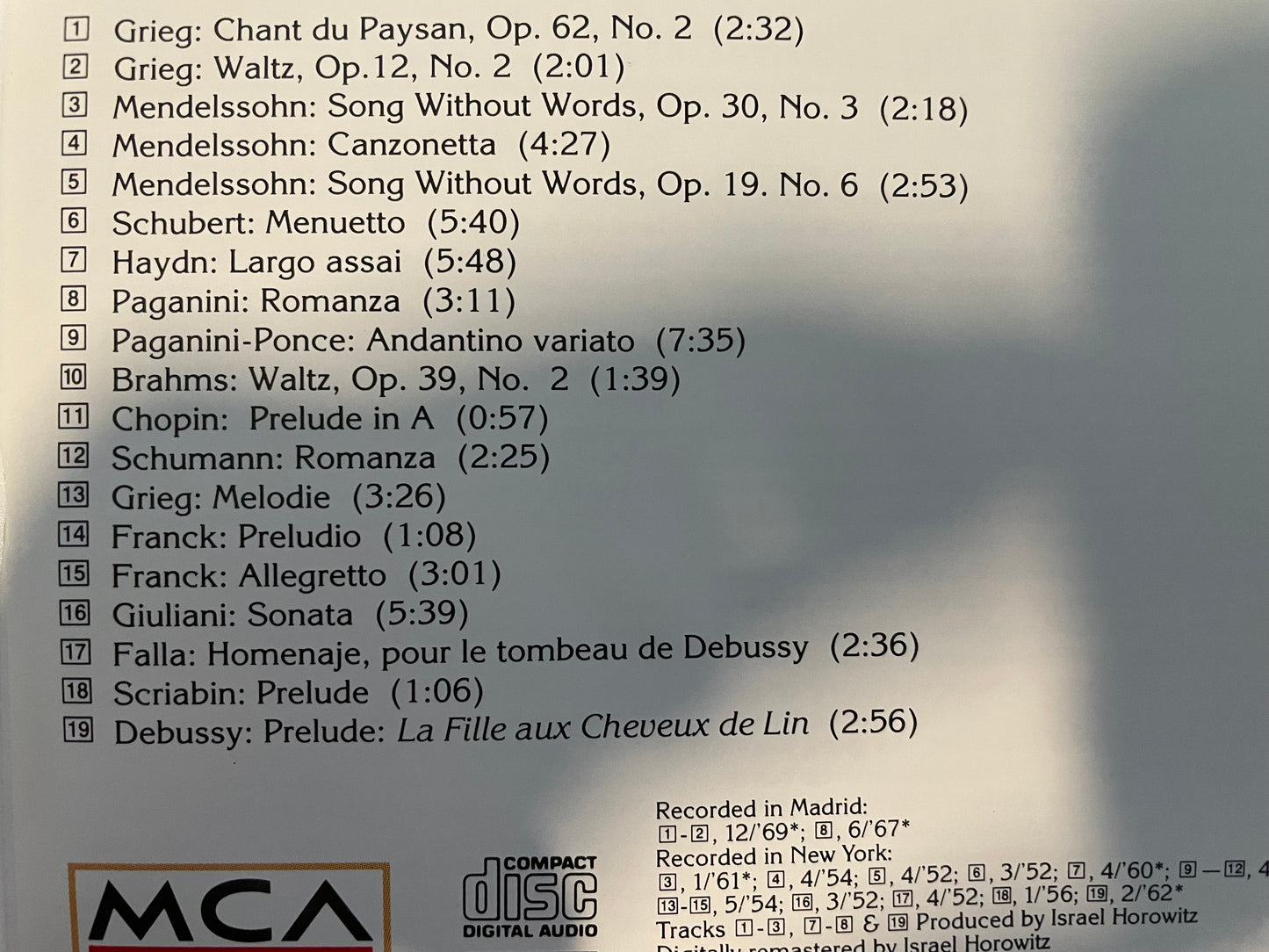 ANDRES SEGOVIA "THE ROMANTIC GUITAR"-$8.99 +SHIPPING $5.00