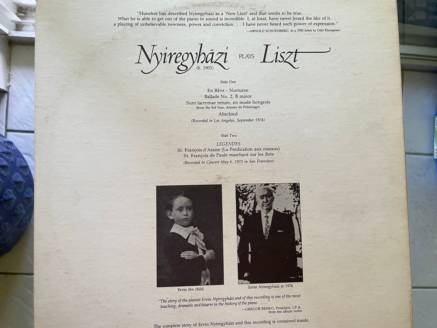 "NYIREGYHAZI PLAYS LISZT"-$9.99 +SHIPPING $5.00