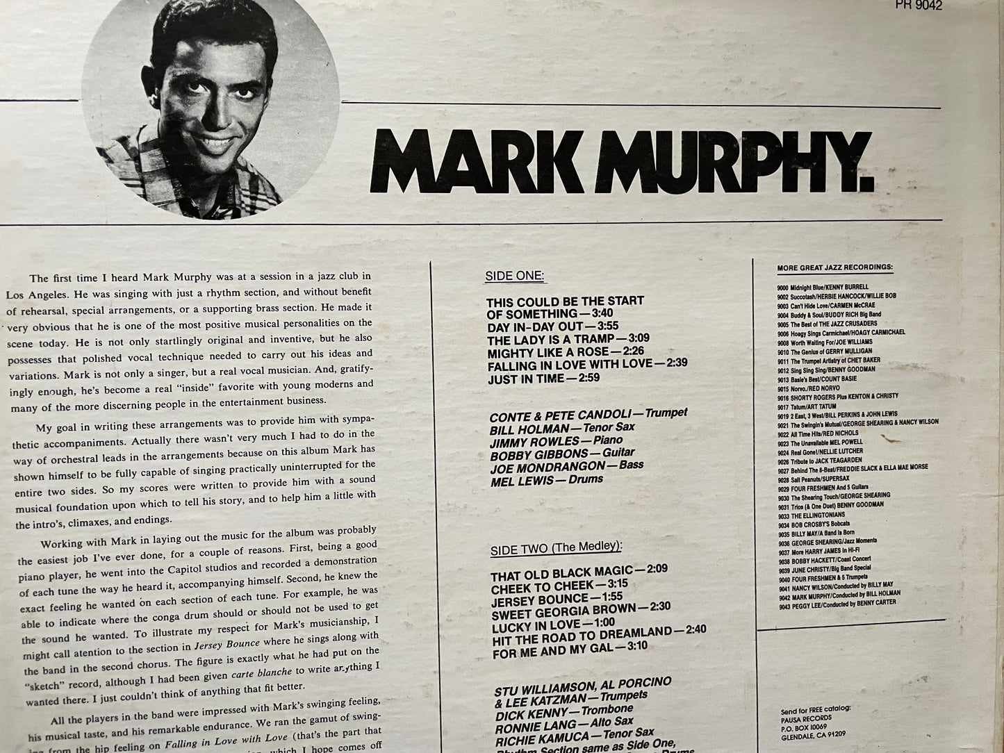 MARK MURPHY "THIS COULD BE THE STAR OF SOMETHING"-$8.99 +SHIPPING $5.00