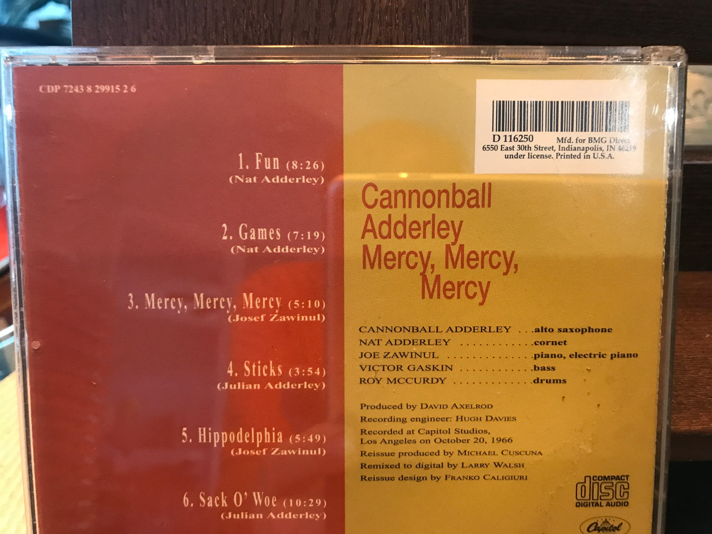 Cannonball Adderley-“Mercy,Mercy,Mercy”-$7.99 + Shipping-$5.00