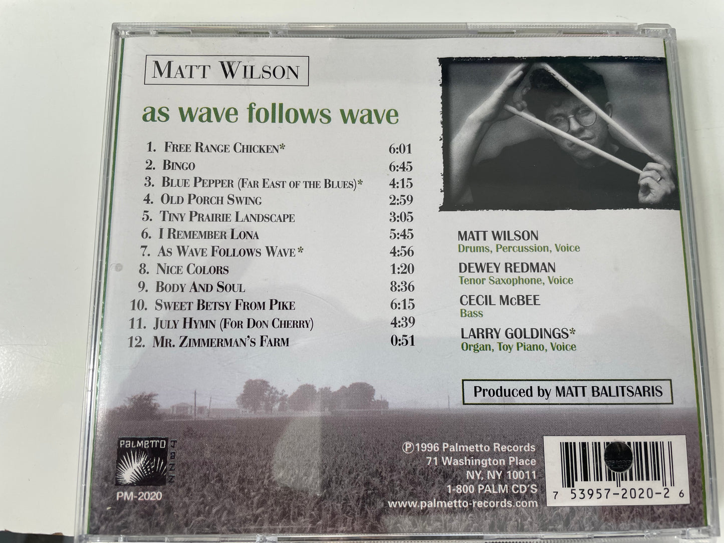 MATT WILSON "AS WAVE FOLLOWS WAVE" $7.99 +SHIPPING $5.00