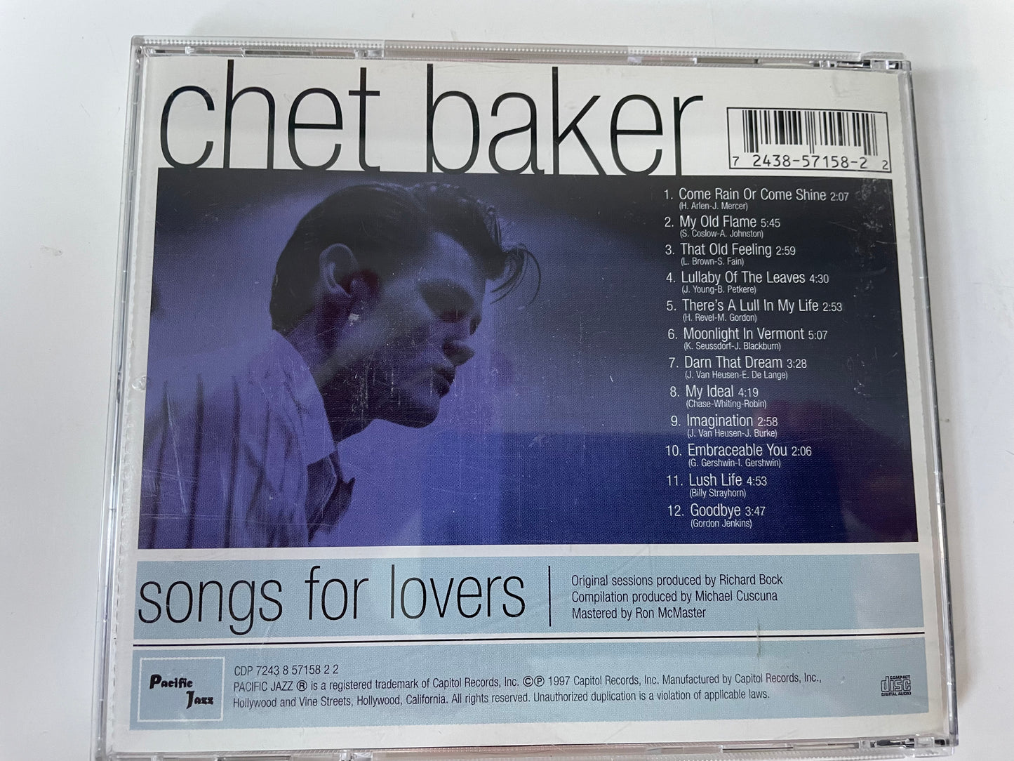 CHET BAKER-"SONG FOR LOVERS"-$25.00 +SHIPPING $5.00