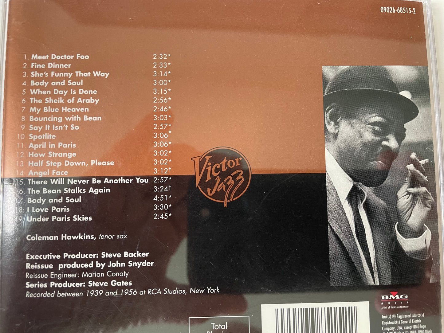 COLEMAN HAWKINS "BODY AND SOUL"-$7.99 +SHIPPING $5.00