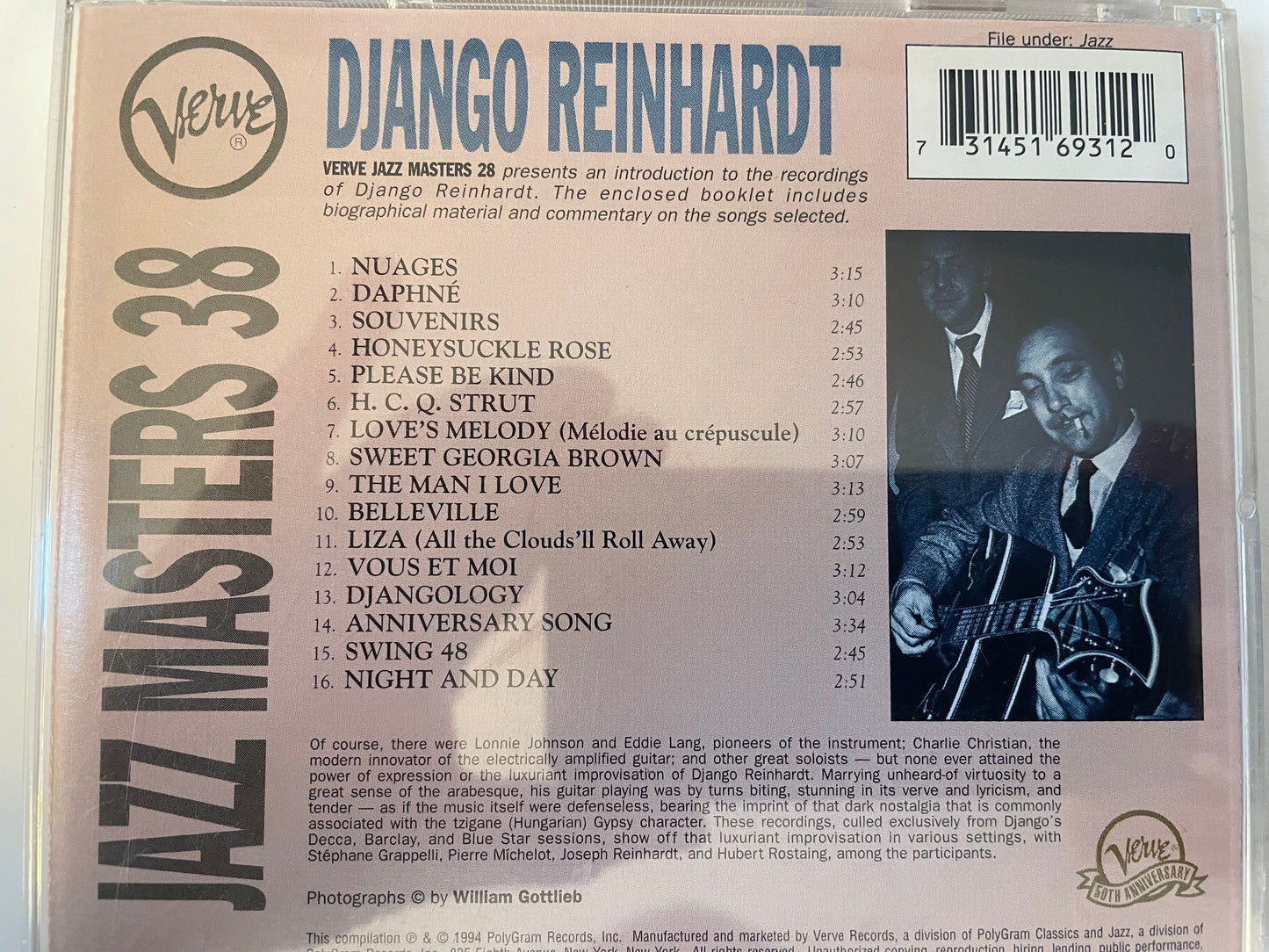 DJANGO REINHARDT "Jazz masters 38" $9.99 + shipping $5.00