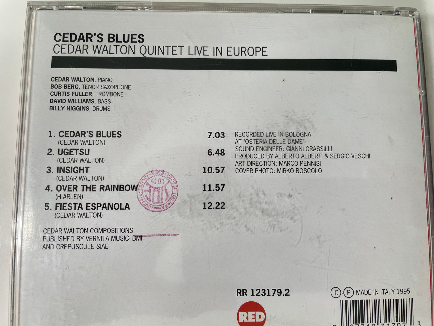 CEDAR WALTON "CEDAR'S BLUES"-$24.99 +SHIPPING $5.00