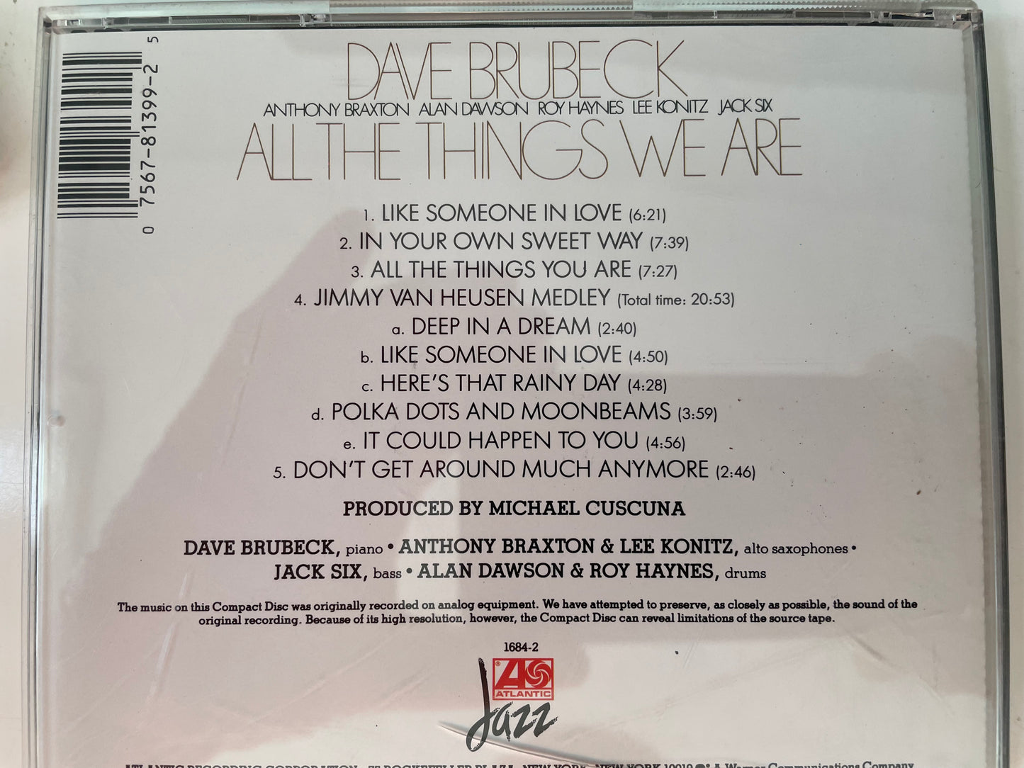 DAVE BRUBECK "ALL THE THINGS WE ARE"