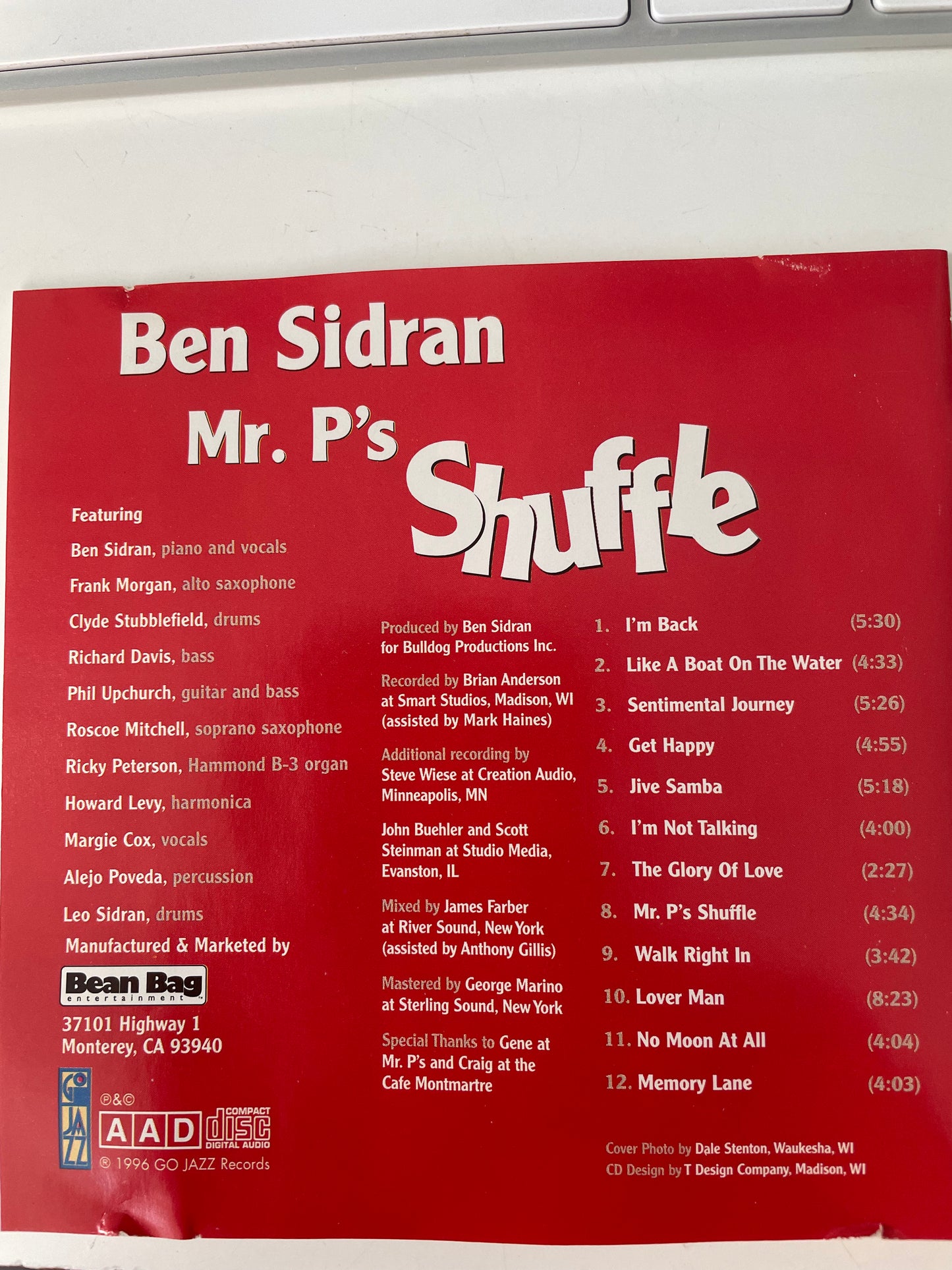 BEN SIDRAN "MR. P'S SHUFFLE" $38.99 + SHIPPING $5.00