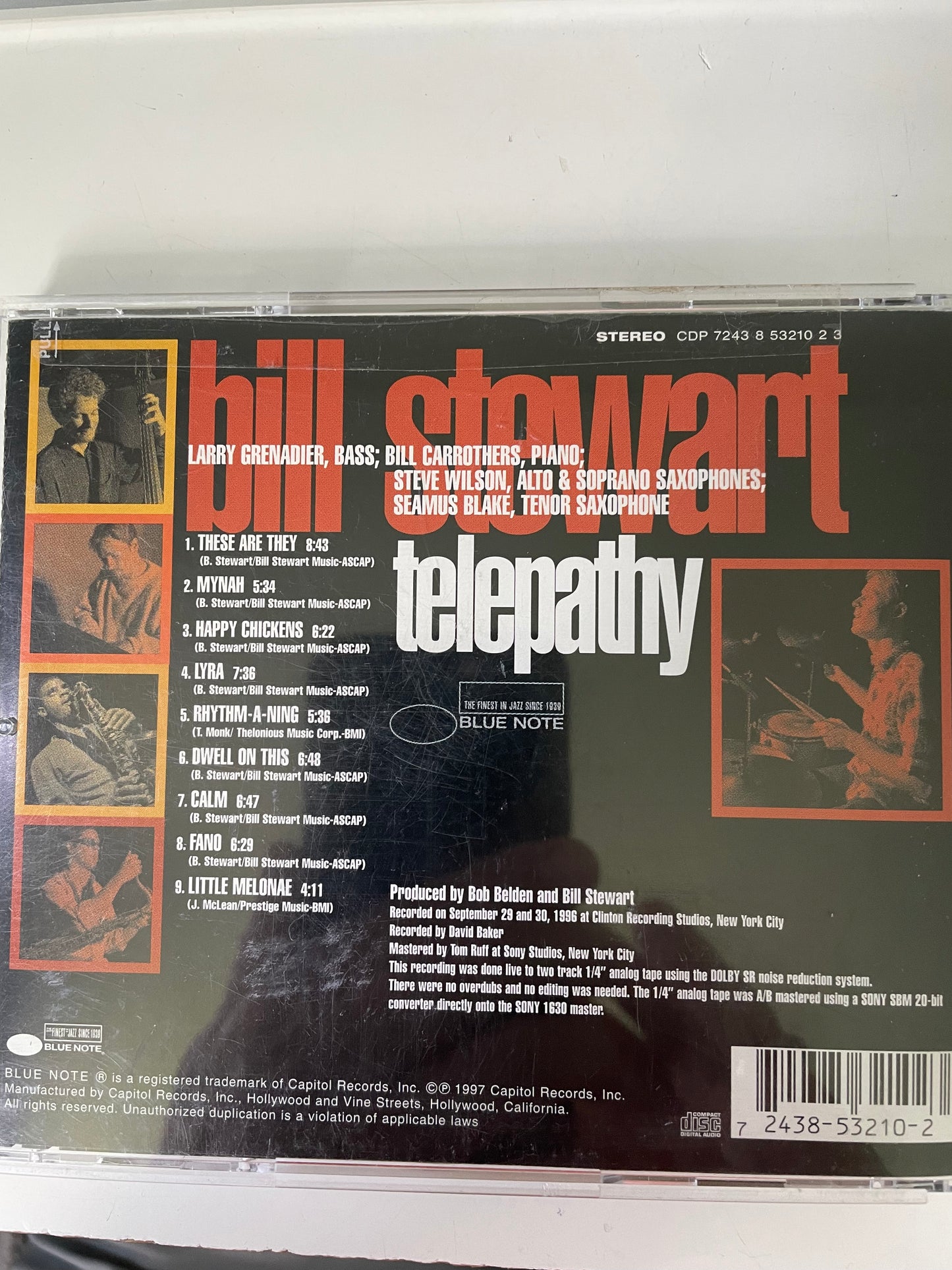 BILL STEWART "TELEPATHY"-$9.99 + SHIPPING $5.00