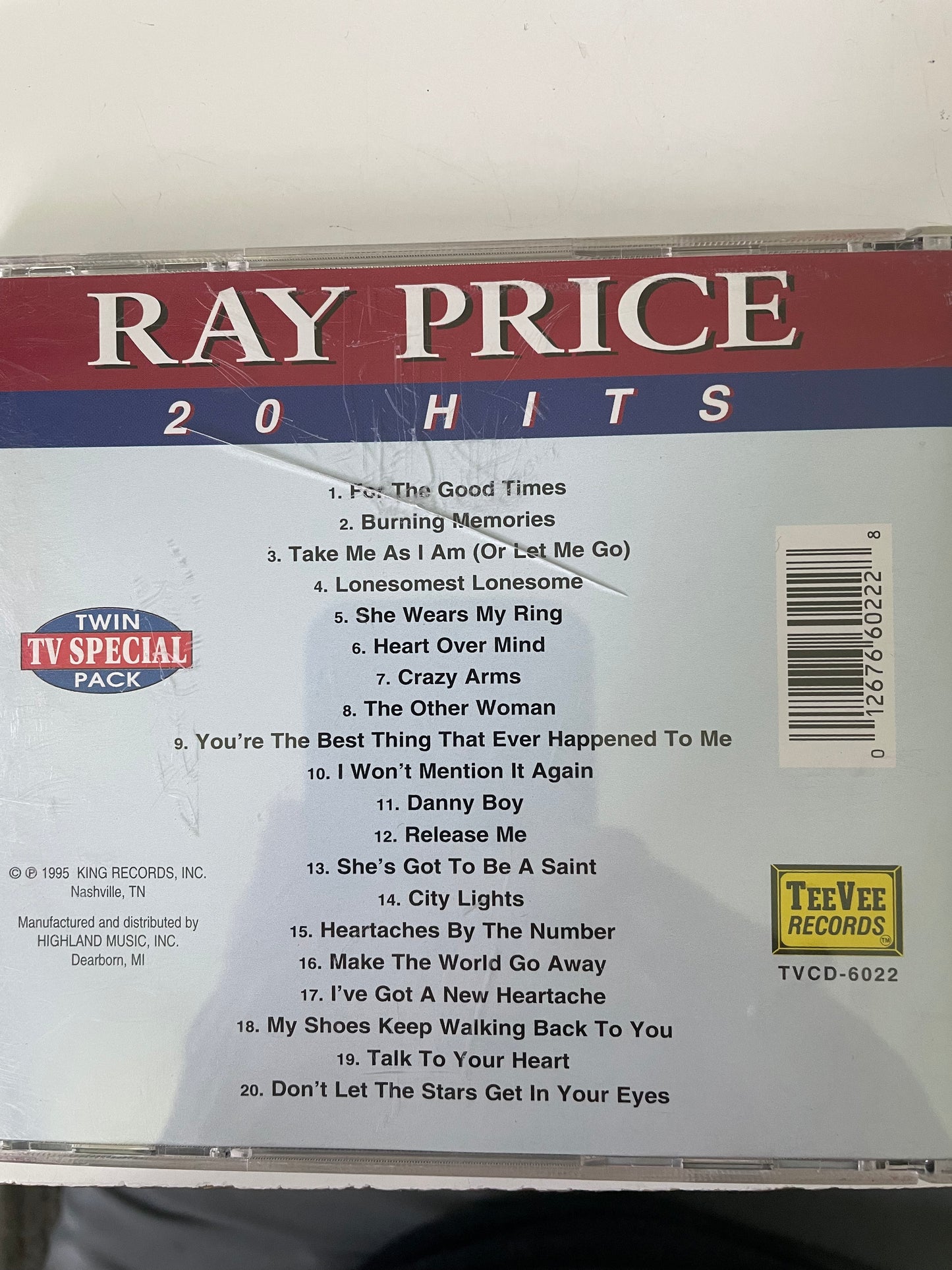 RAY PRICE-"20 HITS" $7.99 +SHIPPING $5.00