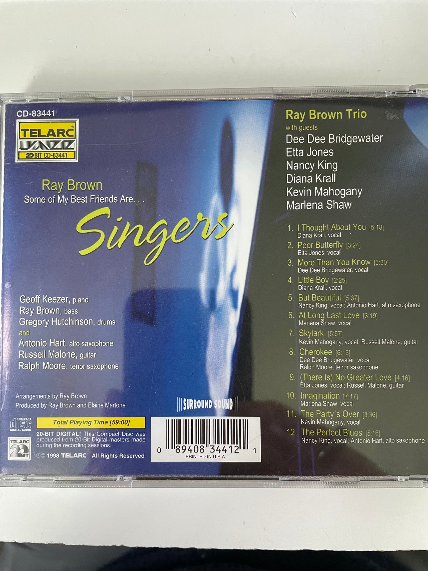 RAY BROWN "SINGERS"-$5.99 +SHIPPING $5.00