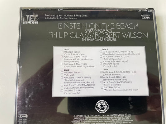 PHILIP GLASS/ROBERT WILSON -"EINSTEIN ON THE BEACH"-4 DISC-$84.99 + SHIPPING $5.00