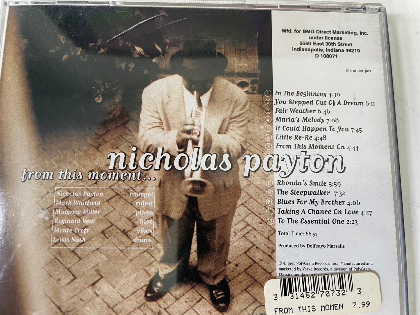 NICHOLAS PAYTON "FROM THIS MOMENT...$5.99 + SHIPPING $5.00