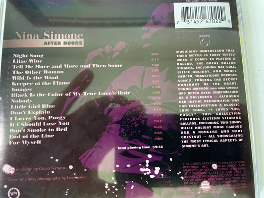 NINA SIMONE "AFTER HOURS"-$4.99 +SHIPPING $5.00