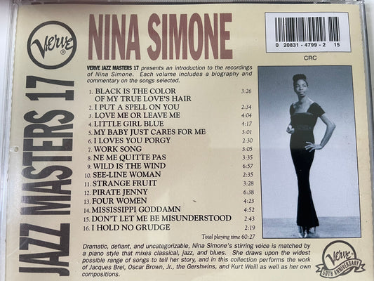 NINA SIMONE "JAZZ MASTERS 17"-$4.99 +SHIPPING $5.00