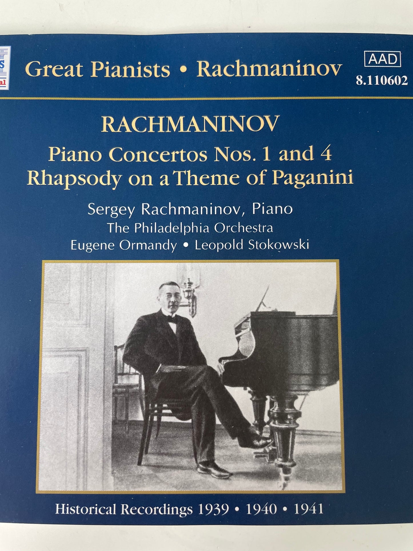 EUGENE ORMANDY/LEOPOLD-STOKOWSKI-"GREAT PIANISTS RACHMANINOV"-$11.99 +SHIPPING $5.00