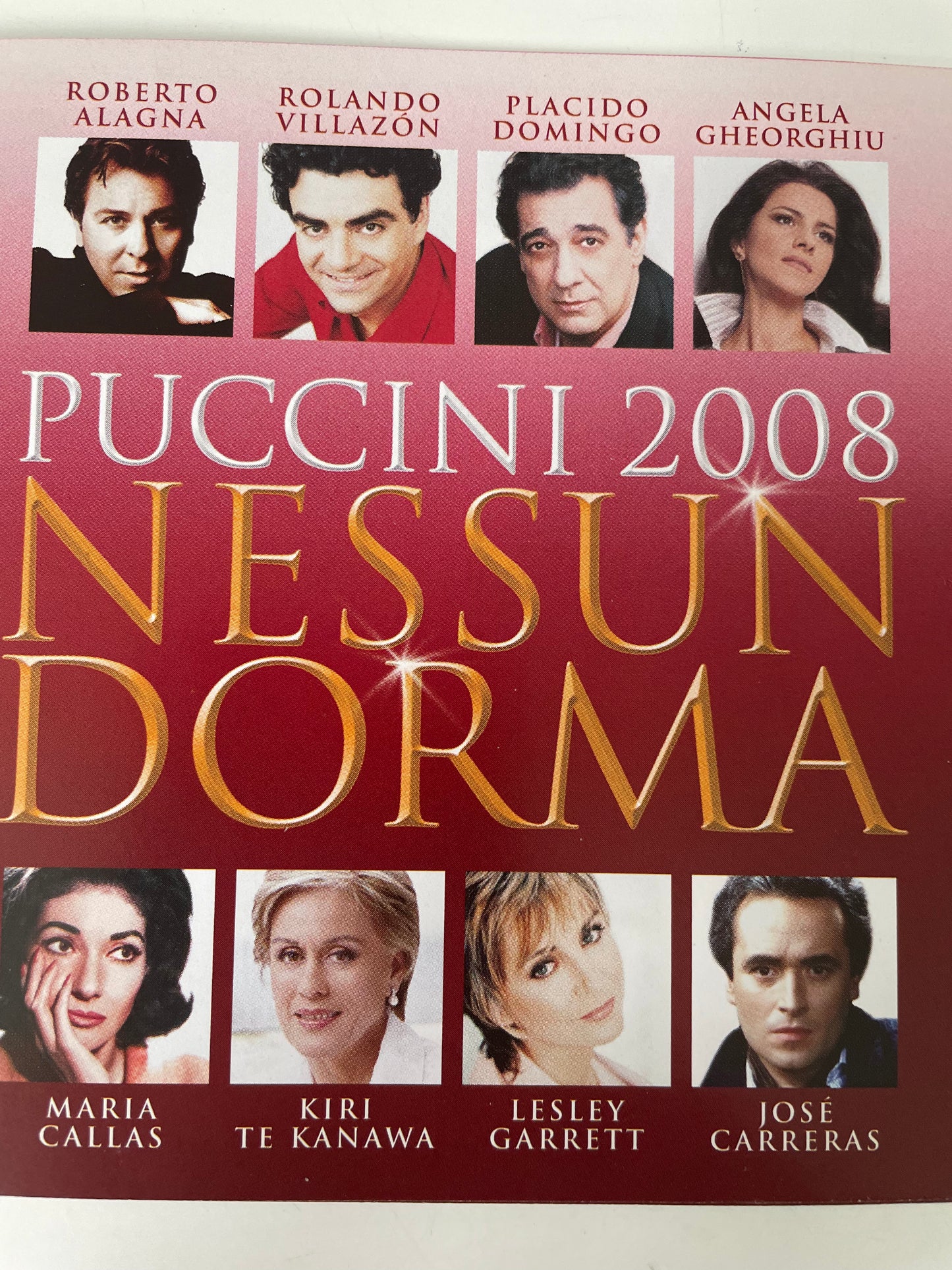 NESSUN DORMA "PUCCINI 2008"(2CDS)- $12.99 +SHIPPING $5.00