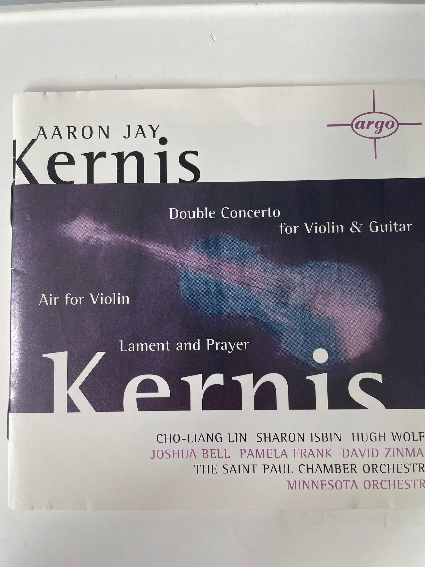 AARON JAY KERNIS"Double Concerto for Violin & Guitar"-$8.99 +SHIPPING $5.00