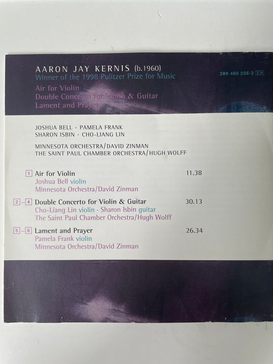 AARON JAY KERNIS"Double Concerto for Violin & Guitar"-$8.99 +SHIPPING $5.00