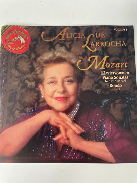 ALICIA DE LARROCHA-"MOZART PIANO SONATAS"-$7.99 +SHIPPING $5.00