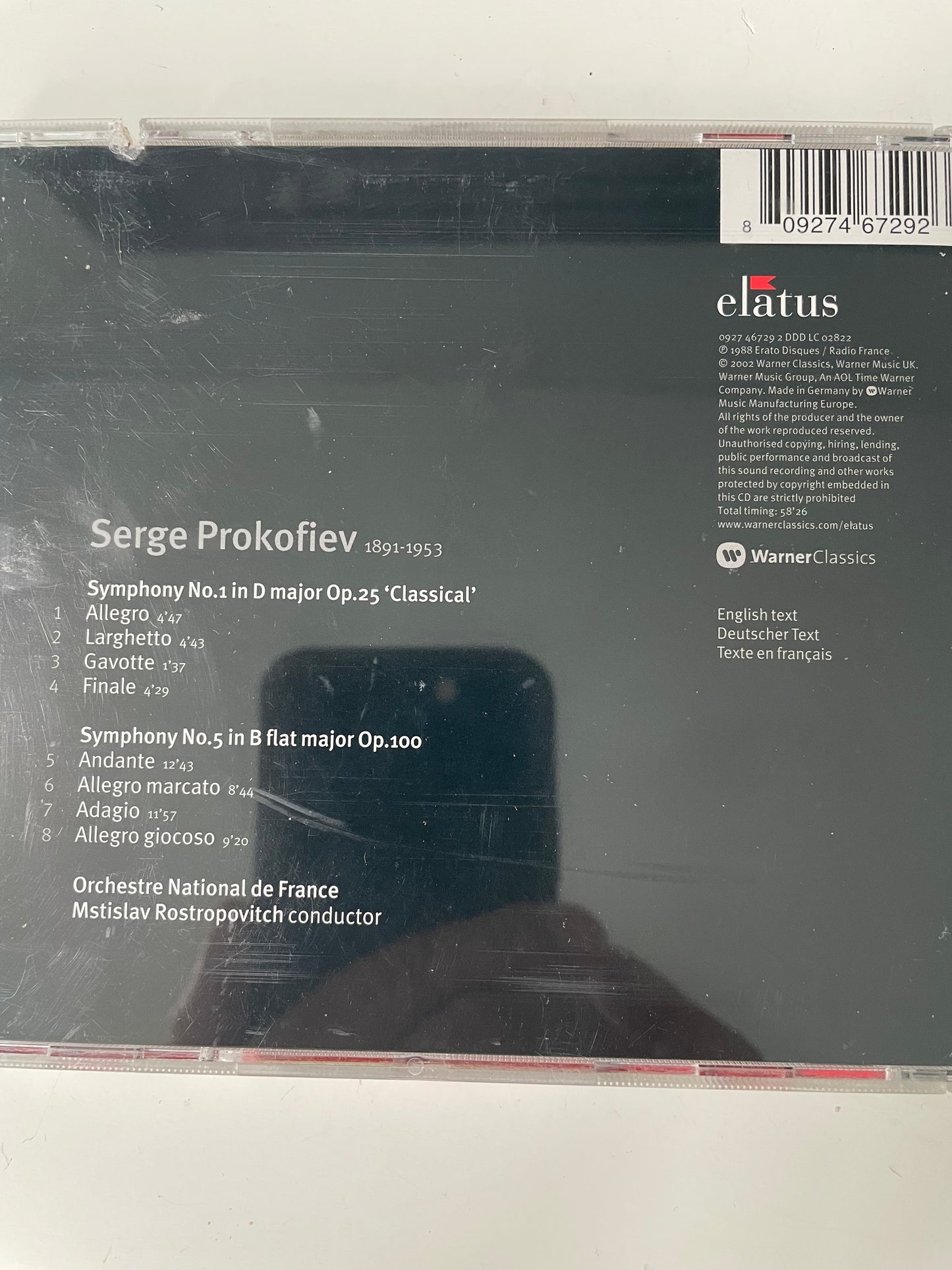 PROKOFIEV- "SYMPHONIES NO.1 & 5"-$12.99 +SHIPPPING $5.00