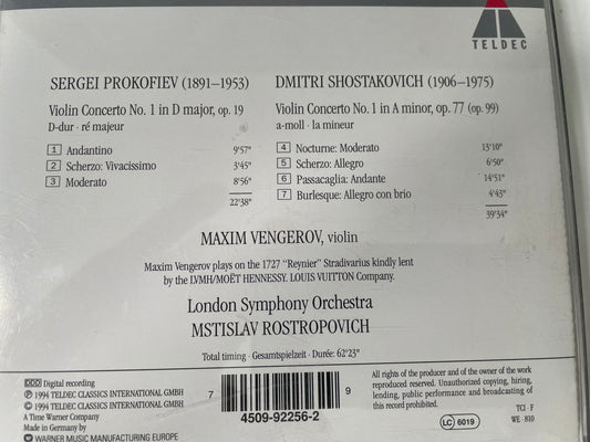 PROKOFIEV & SHOSTAKOVICH "VIOLIN CONCEDRTOS NO. 1"-$9.99 +SHIPPING $5.00