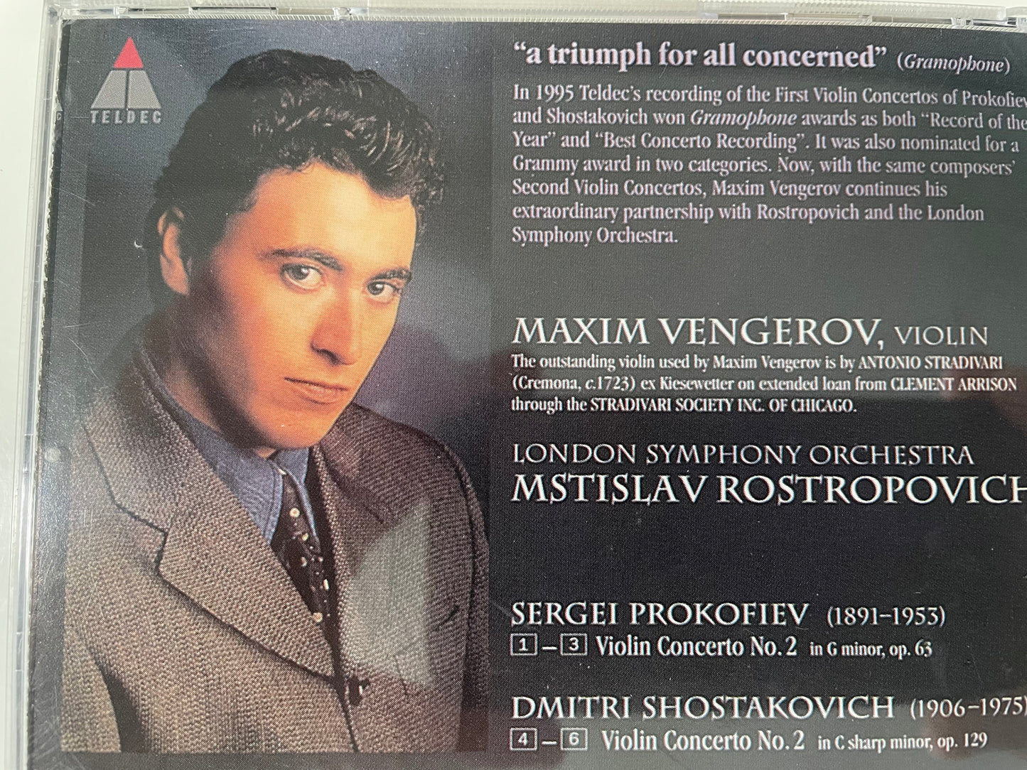 PROKOFIEV & SHOSTAKOVICH "VIOLIN CONCERTOS NO. 2"-$8.99+ SHIPPING $5.00