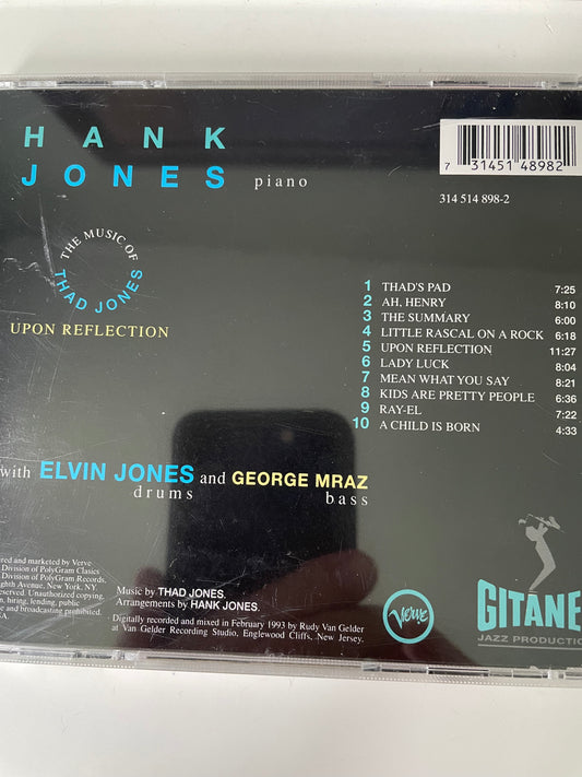 HANK JONES "UPON REFLECTION" -$7.99 +SHIPPING $5.00