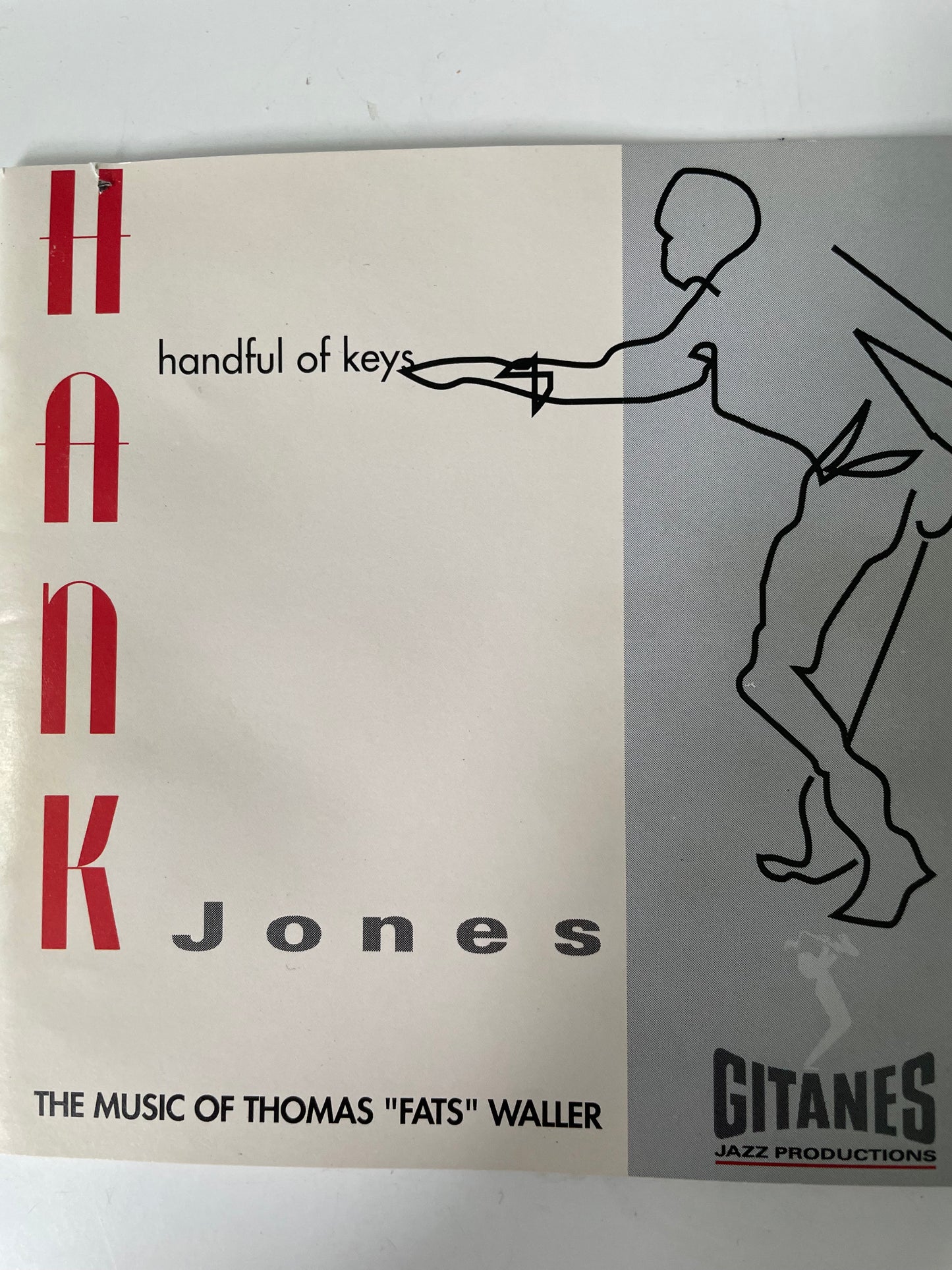 HANK JONES "A HANDFUL OF KEYS"-$11.99+SHIPPING $5.00