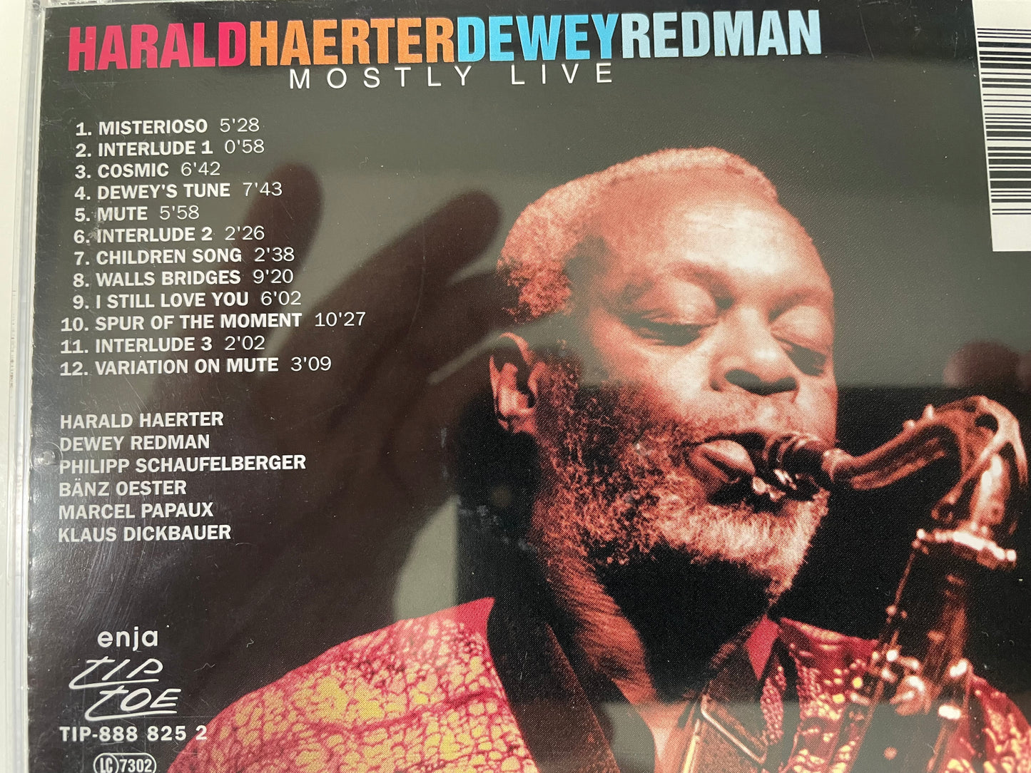 HARALD HAERTER/DEWEY REDMAN-"MOSTLY LIVE"-$19.99 +SHIPPING $5.00