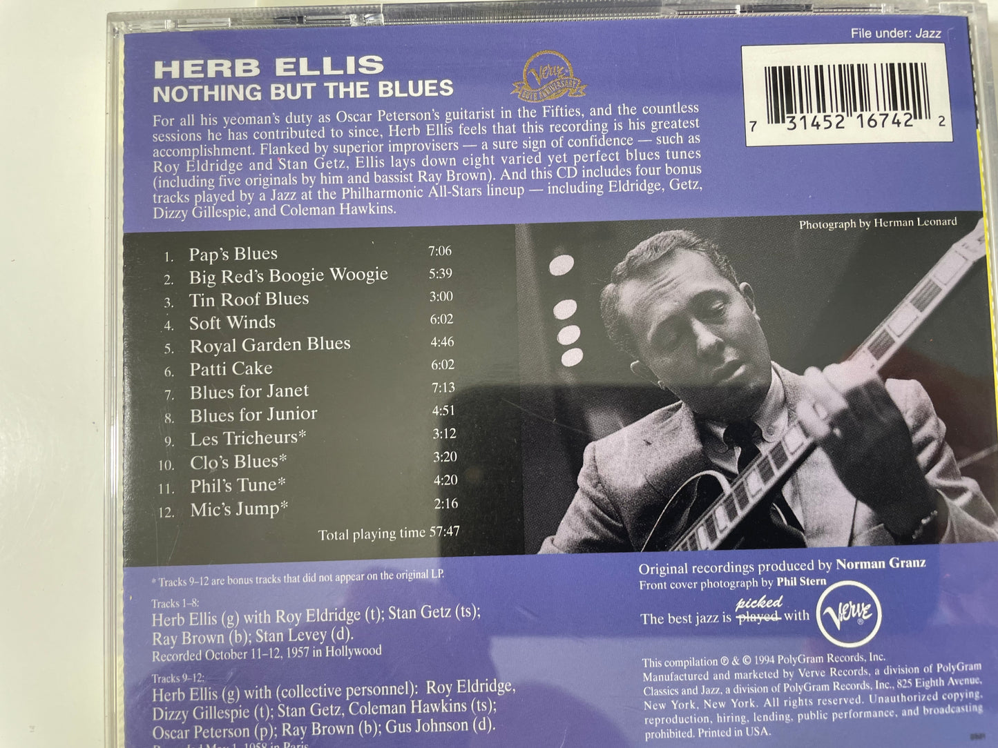 HERB ELLIS "NOTHING BUT THE BLUES"-$7.99 + SHIPPING  $5.00