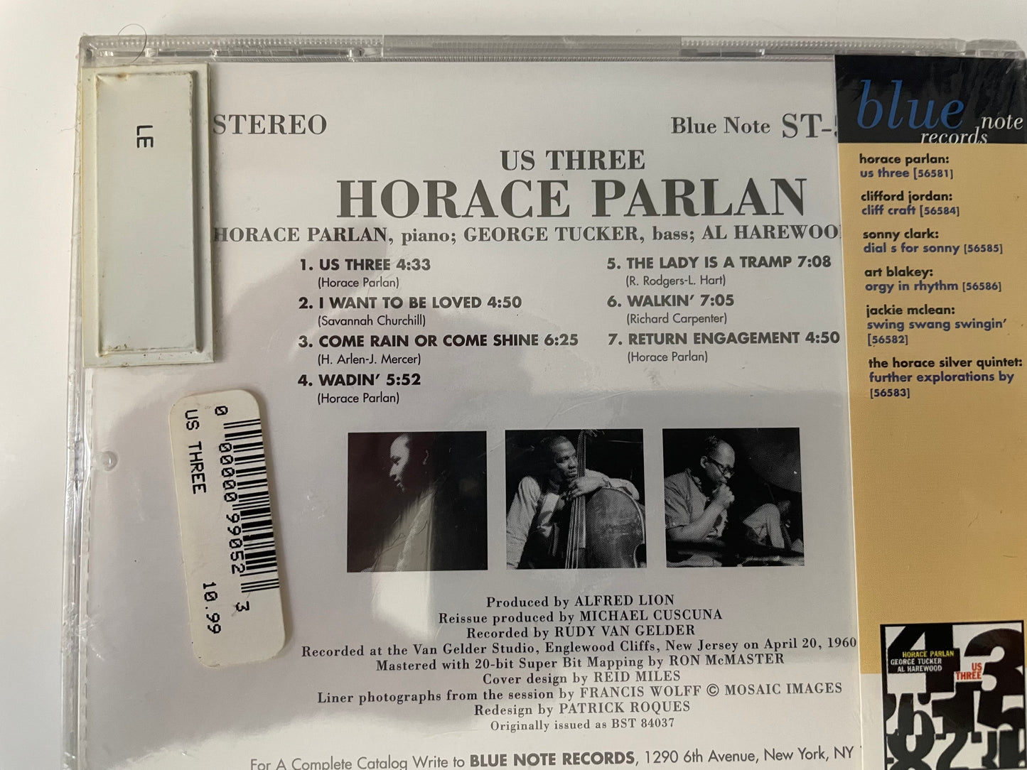 HORACE PARLAN/AL HAREWOOD/GEORGE TUCKER "US  THREE" SEALED-$16.99 +SHIPPPING $5.00