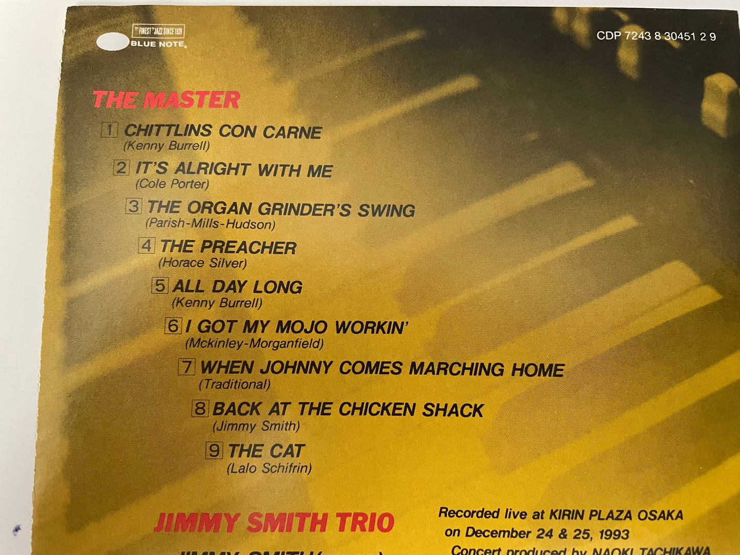 JIMMY SMITH TRIO "THE MASTER"-$7.99 +SHIPPING $5.00