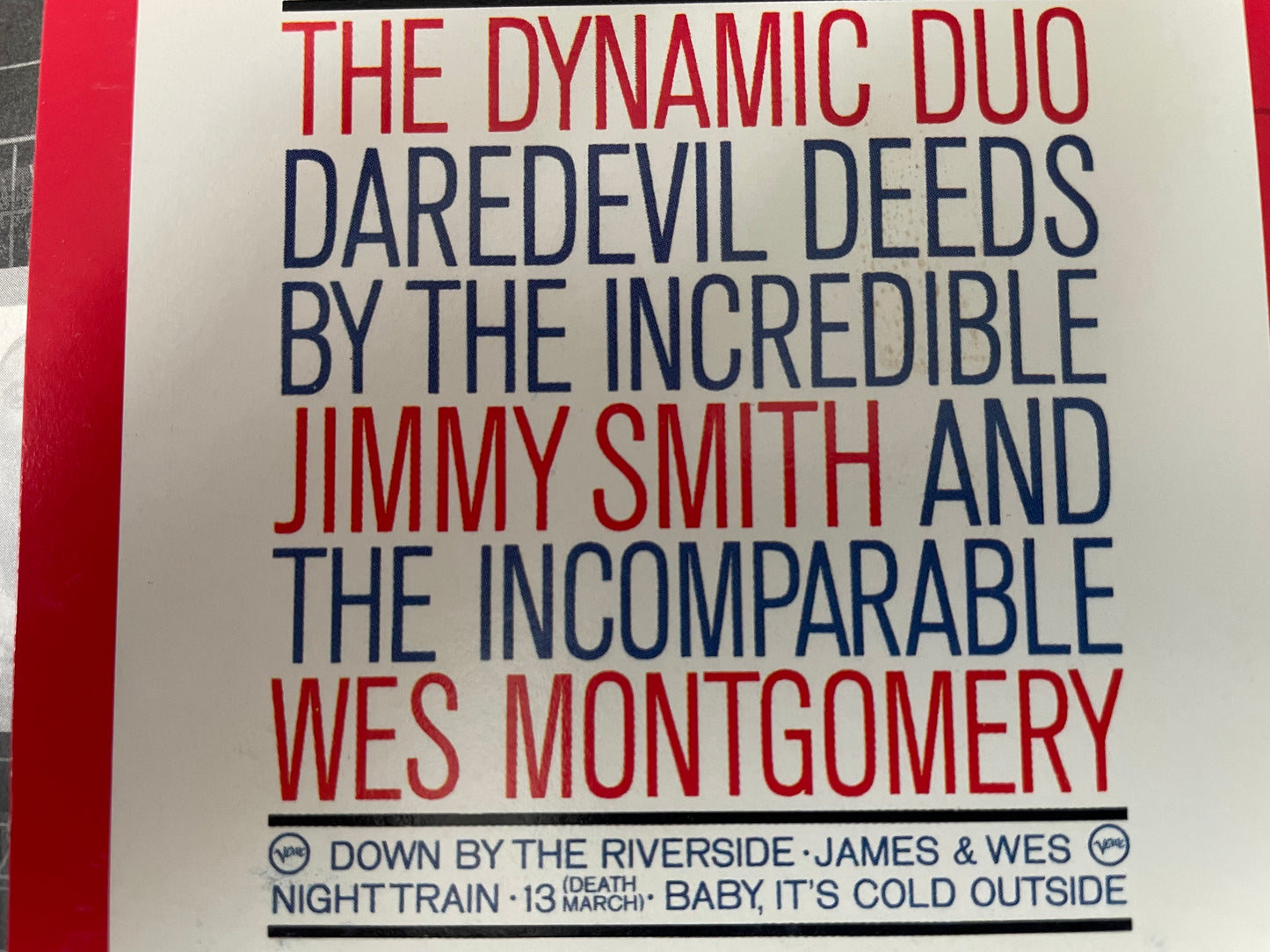 WES MONTGOMERY & JIMMY SMITH "JIMMY & WES THEDINAMIC DUO"-$44.99 +SHIPPING $5.00