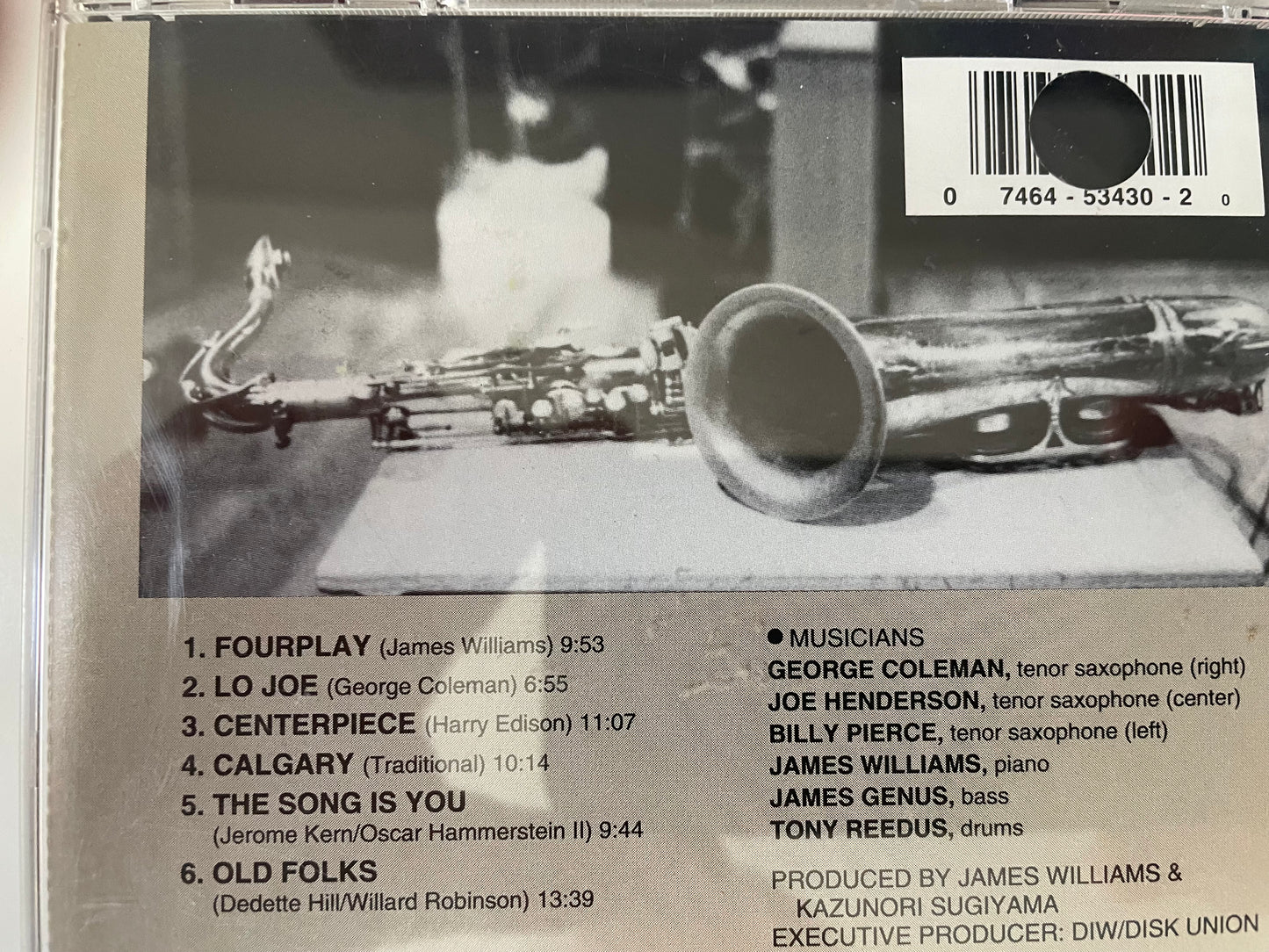 JAMES WILLIAMS "MEETS THE SAXOPHONE MASTERS-$5.99+SHIPPING $5.00