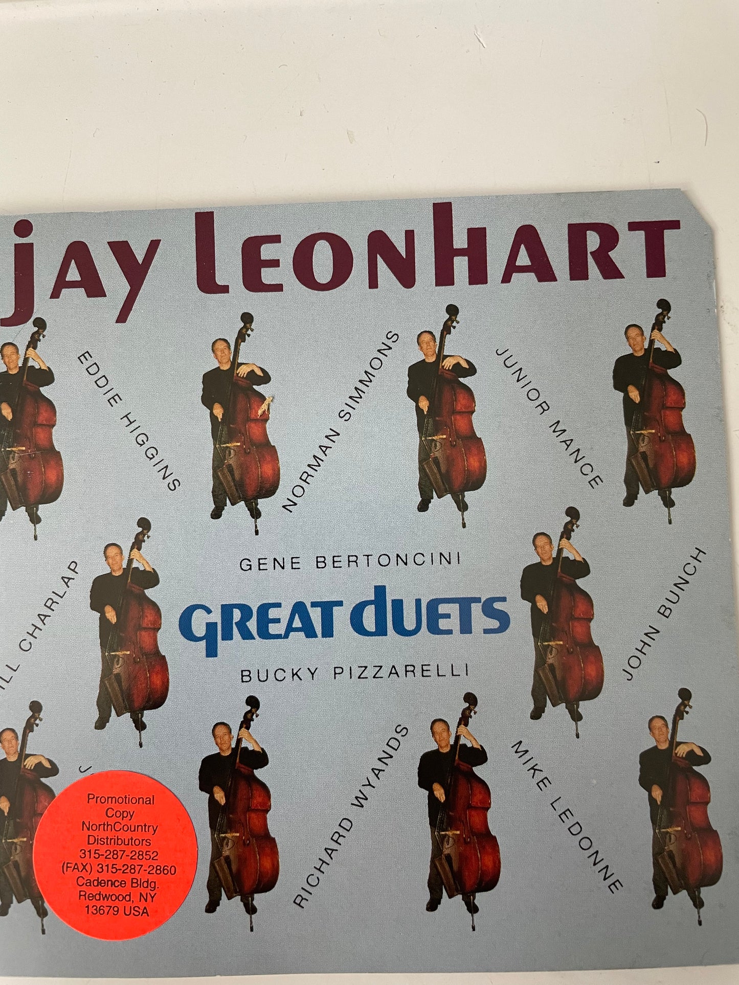 JAY LEONHART "GREAAT DUETS"-$7.99 +SHIPPING $5.00